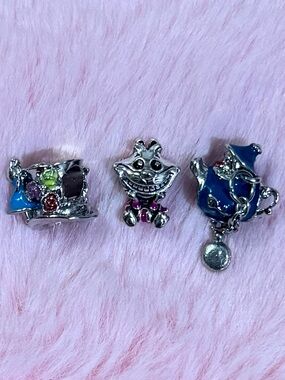 Alice In Wonderland Bead Charm Bundle Set /Not Pandora